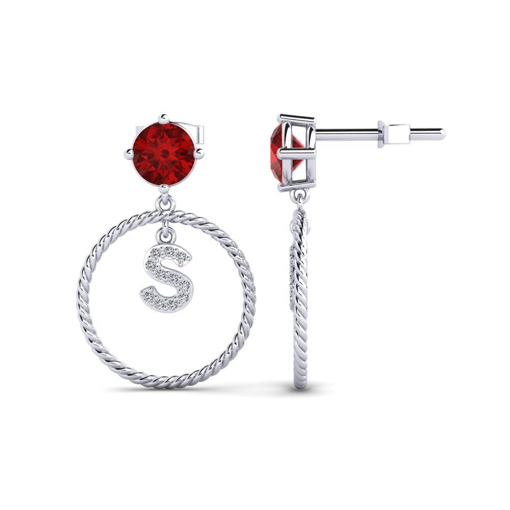 Ruby (Lab Created) Women's Earring Noss S