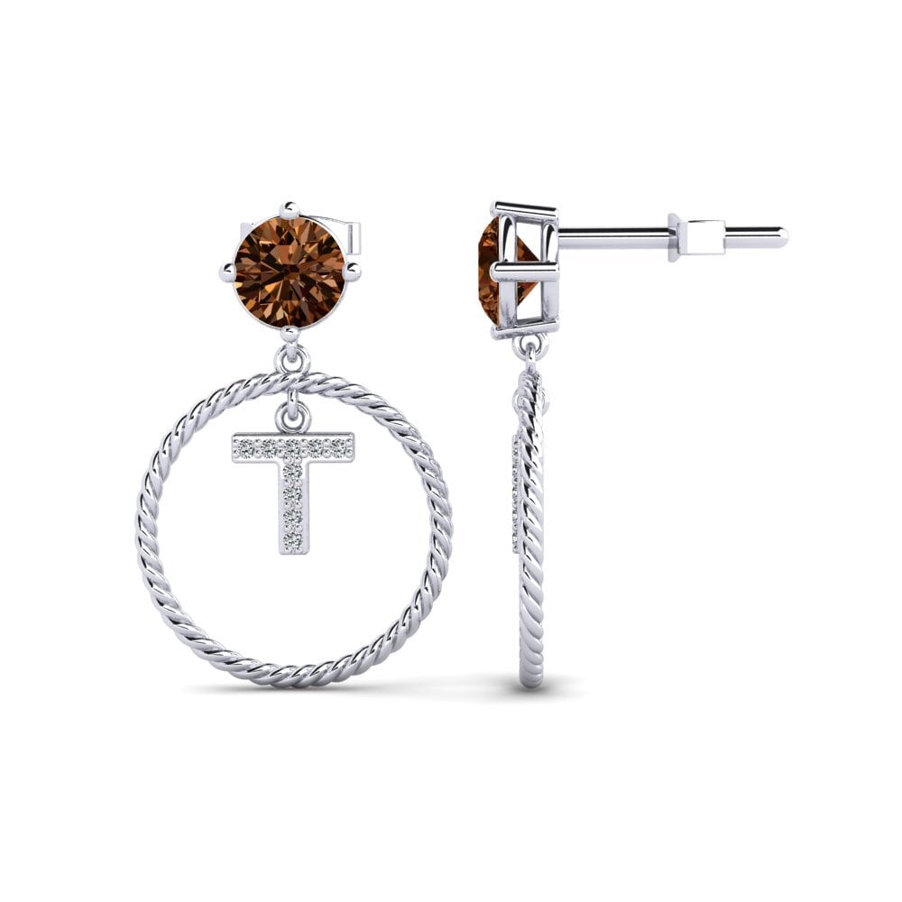 Brown Diamond Women's Earring Noss T