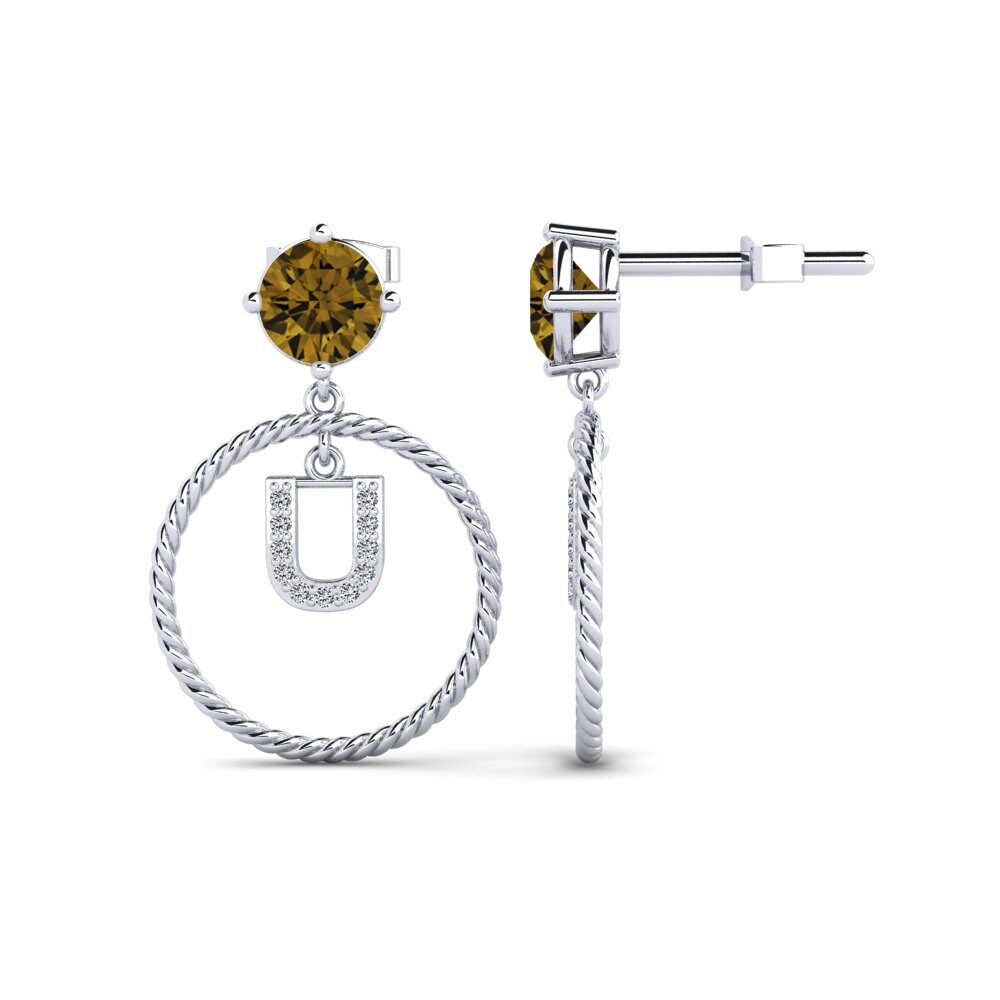 Brown Zircon Women's Earring Noss U