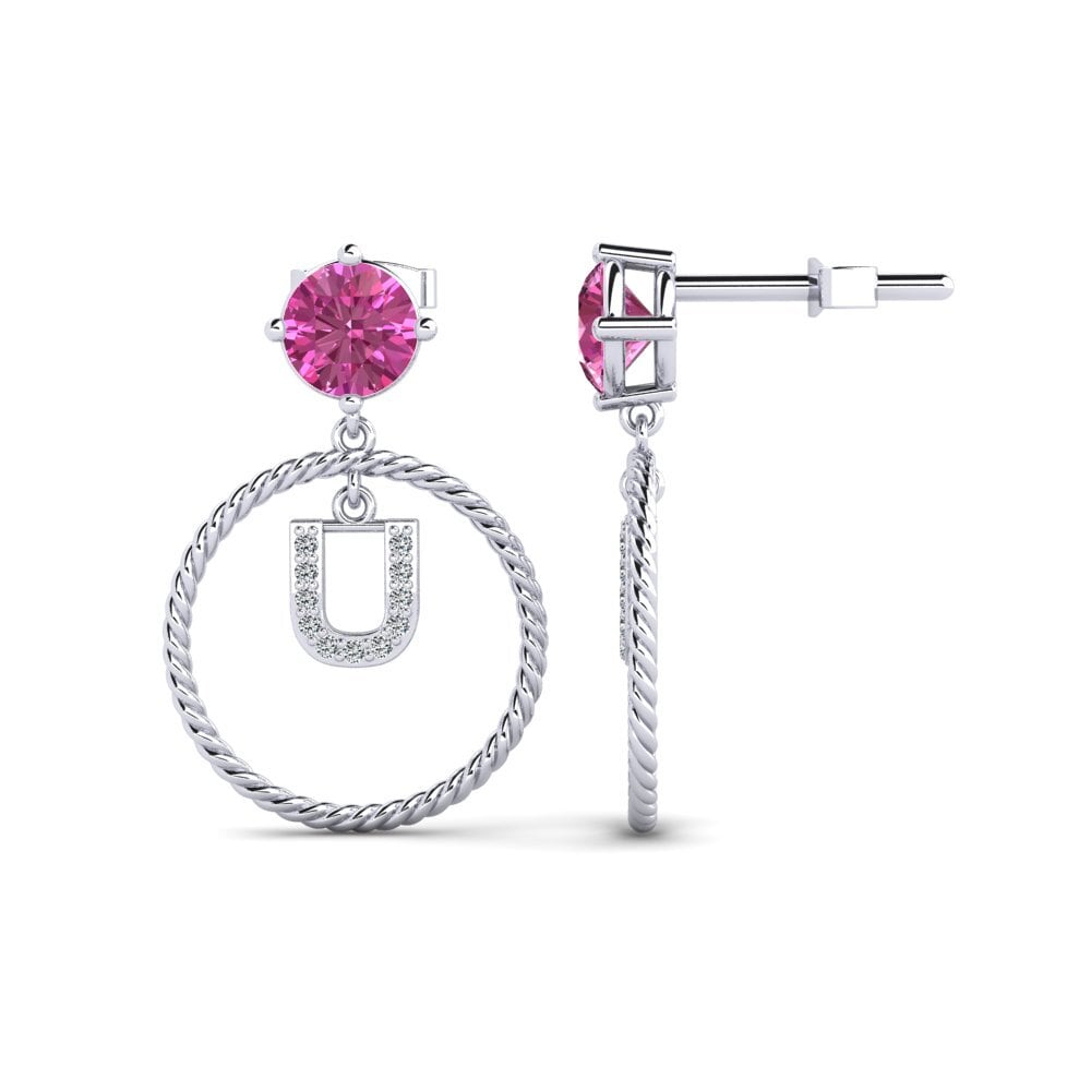 Pink Topaz Women's Earring Noss U