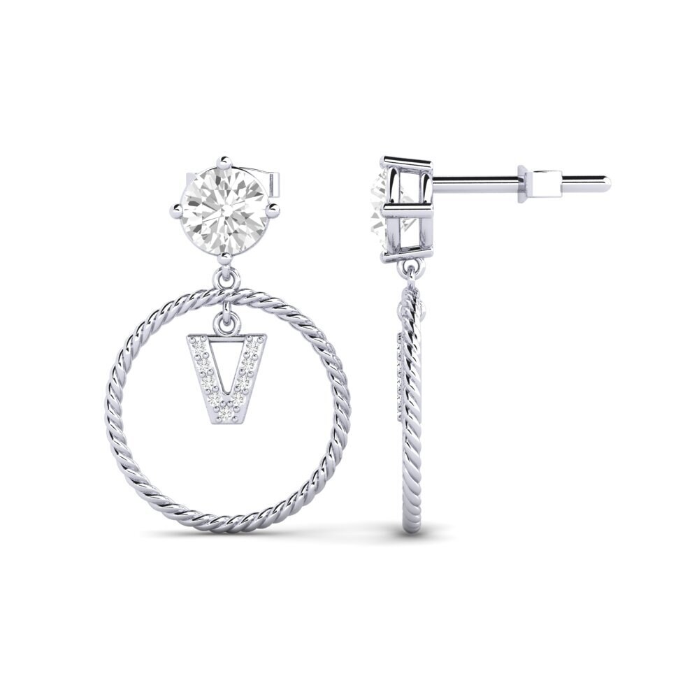 White sapphire Women's Earring Noss V