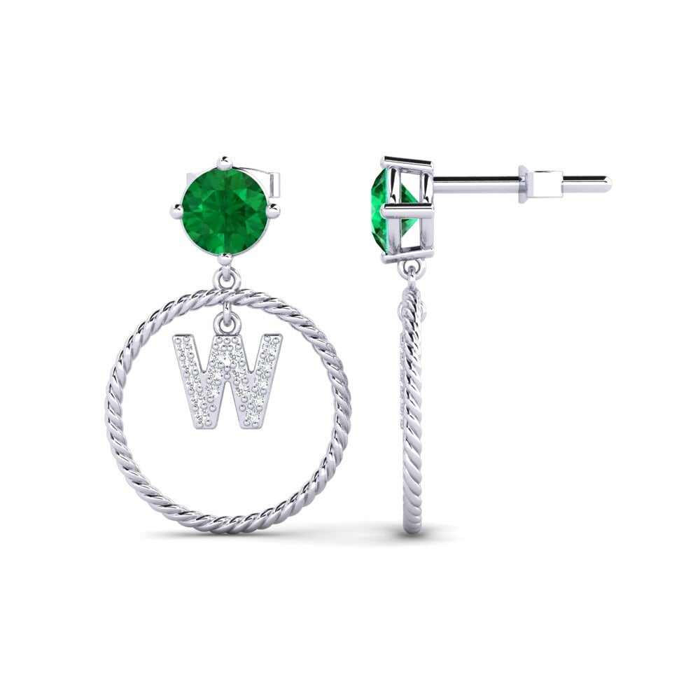 Emerald (Lab Created) Women's Earring Noss W