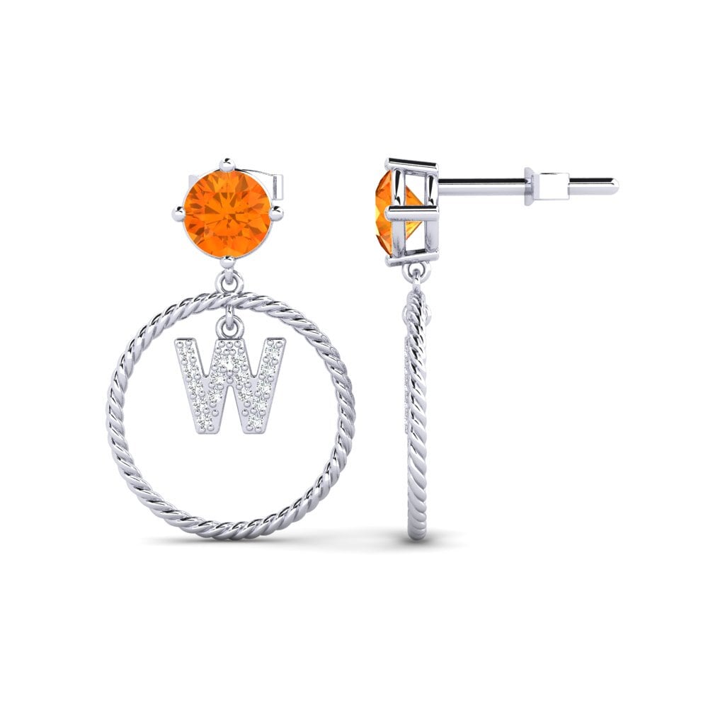 Orange Sapphire Women's Earring Noss W