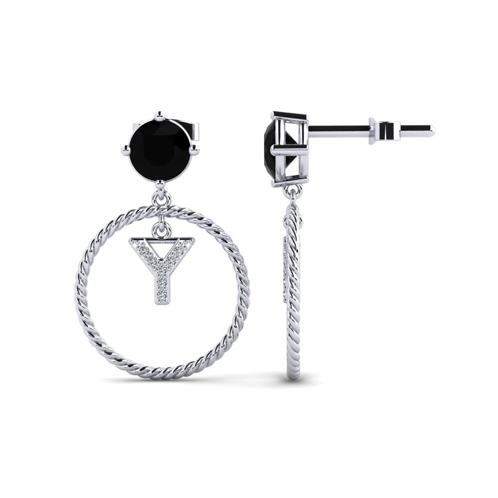 Black Sapphire Women's Earring Noss Y