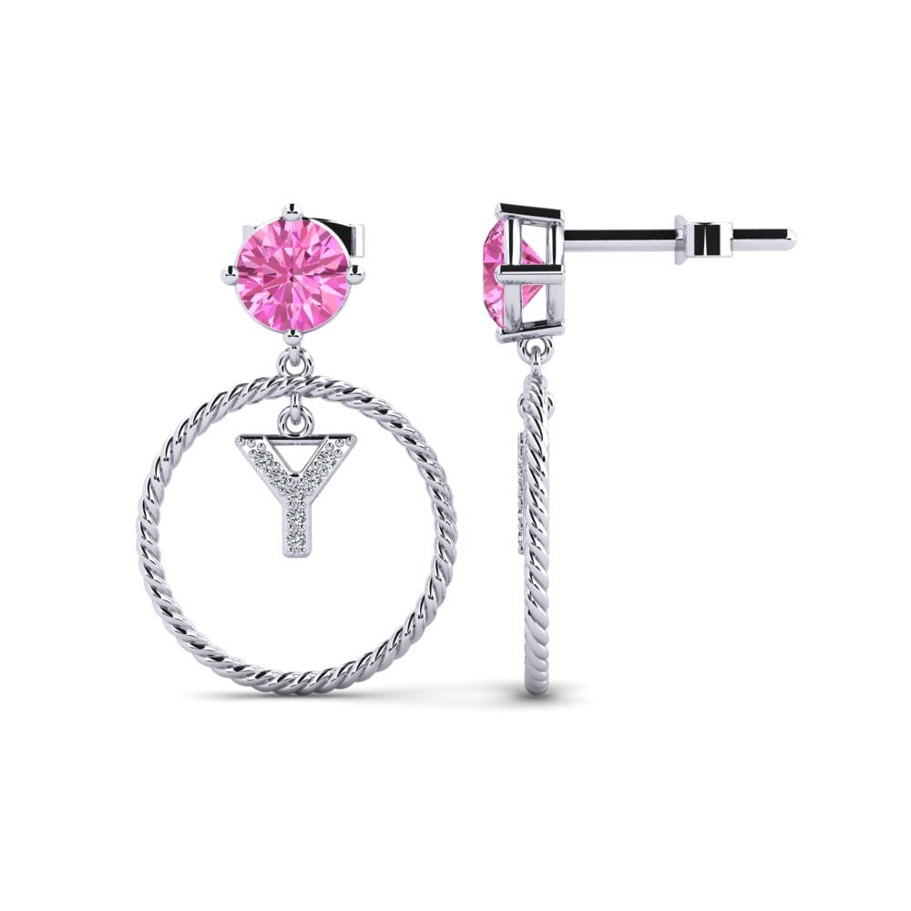Pink Topaz Women's Earring Noss Y