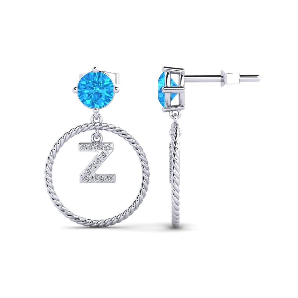 Blue Topaz Women's Earring Noss Z