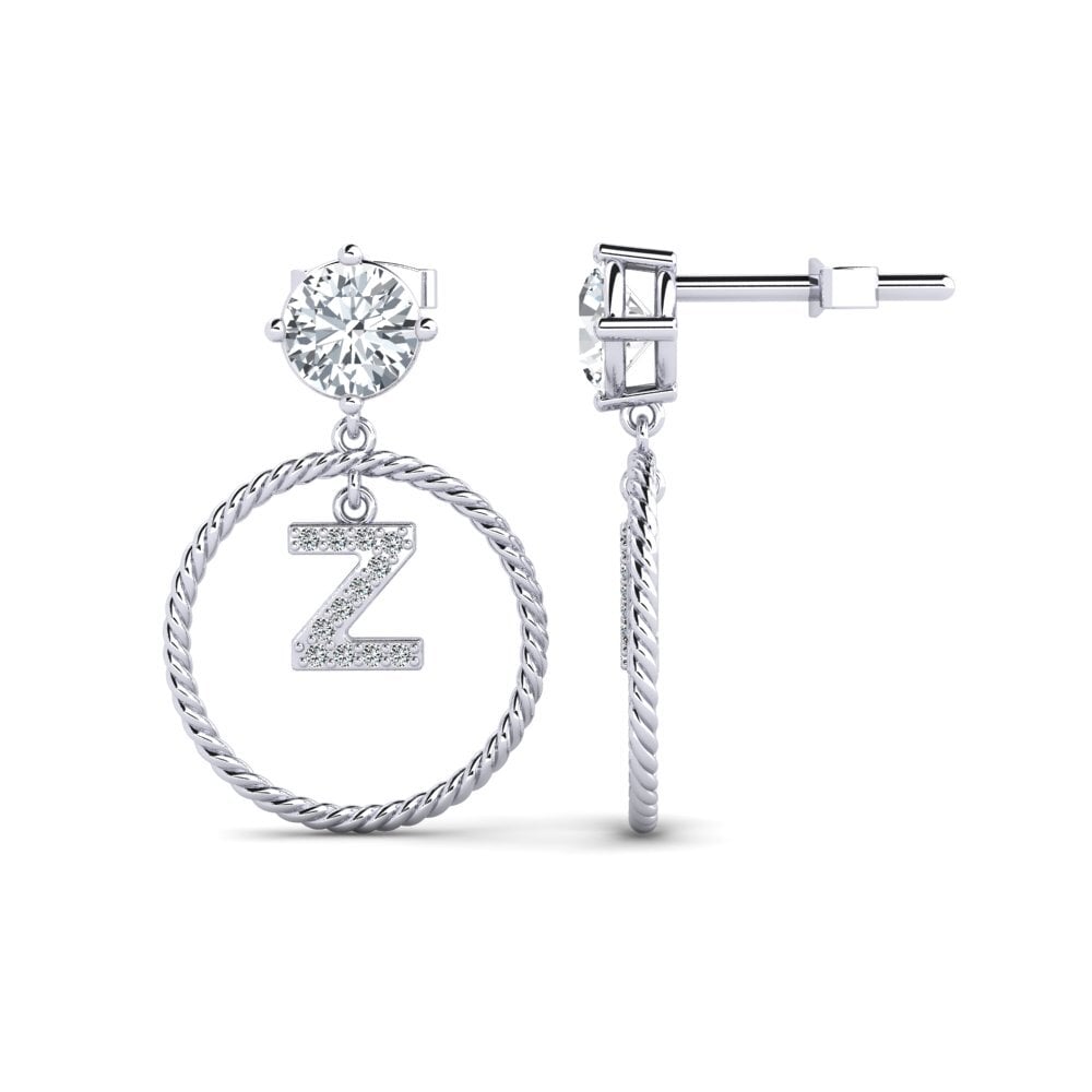 White Zircon Women's Earring Noss Z