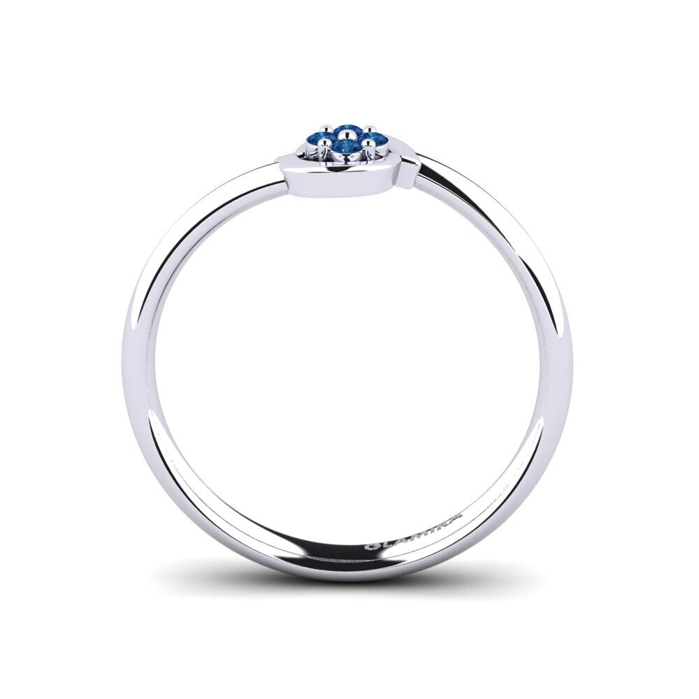 Dark Blue Zirconia Engagement Ring Alcuni