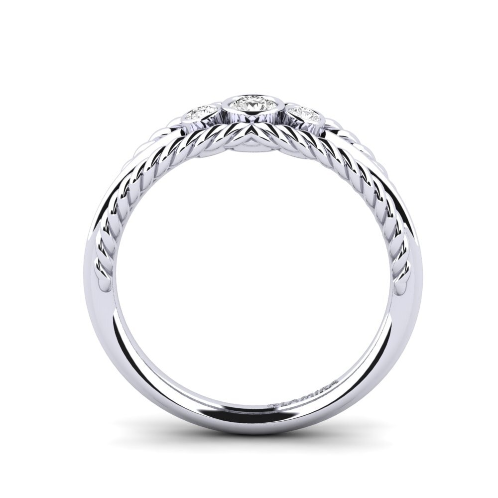 Zafiro blanco Anillo de compromiso Audry