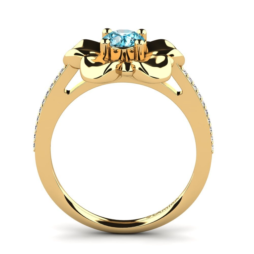 Blauer Zirkon Ring Chamaillerie