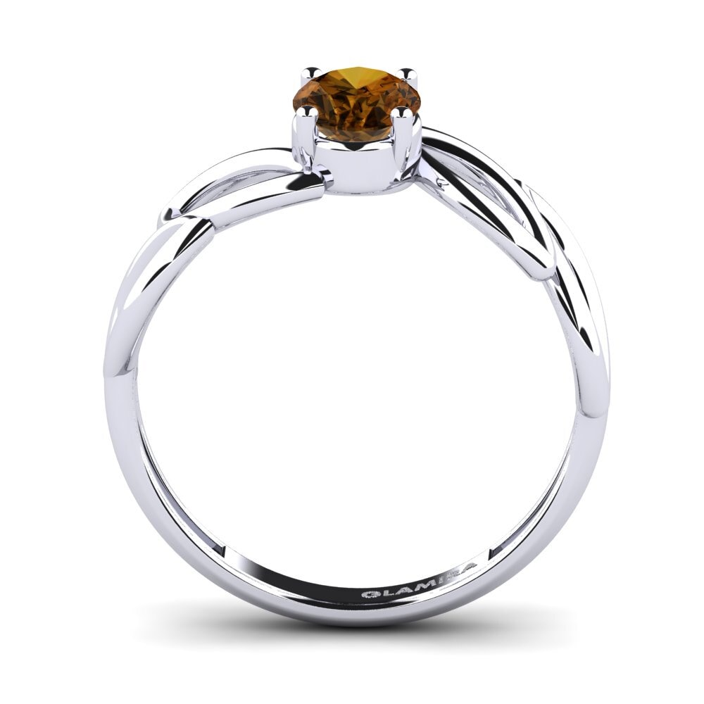Circón Marrón Anillo de compromiso Demoiselle