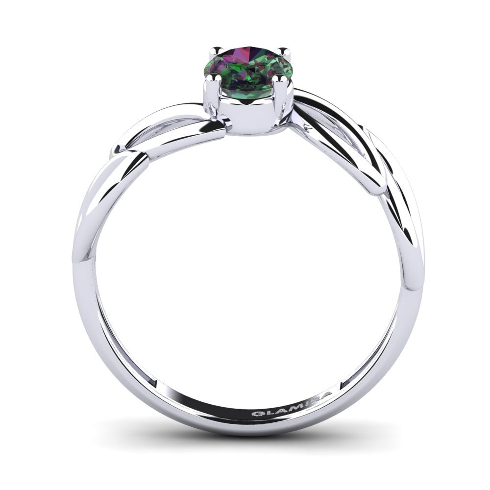 Topacio Místico Anillo de compromiso Demoiselle