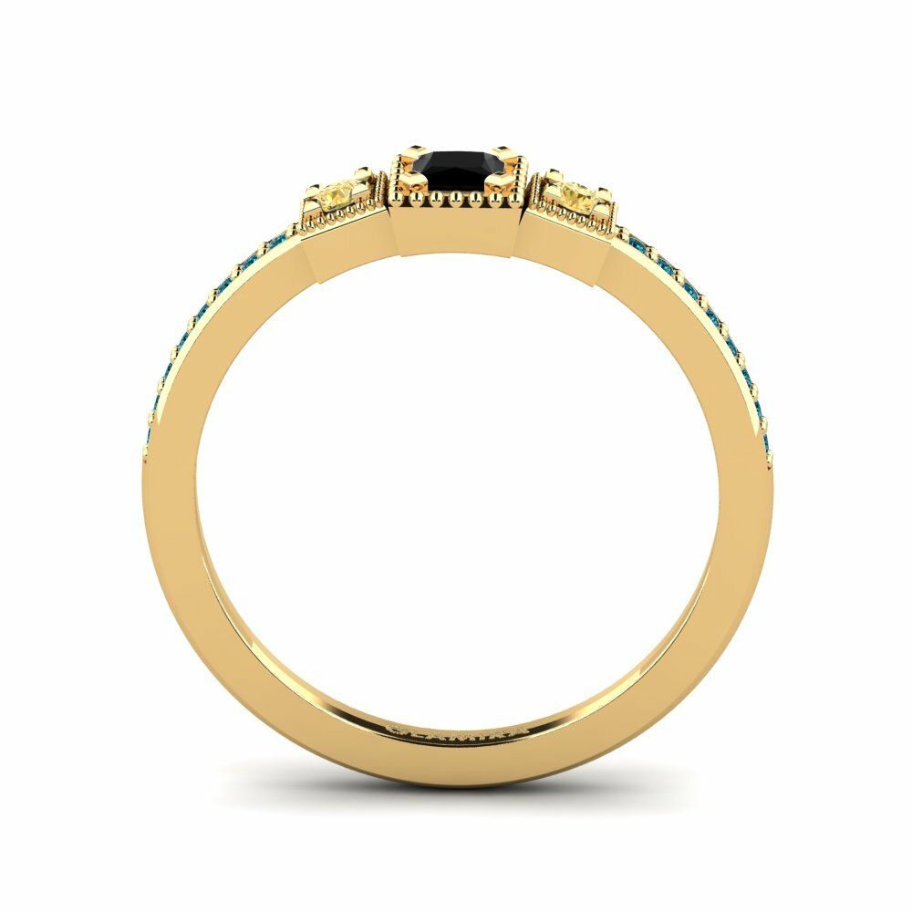 14K Geel Goud Verlovingsring Electrique