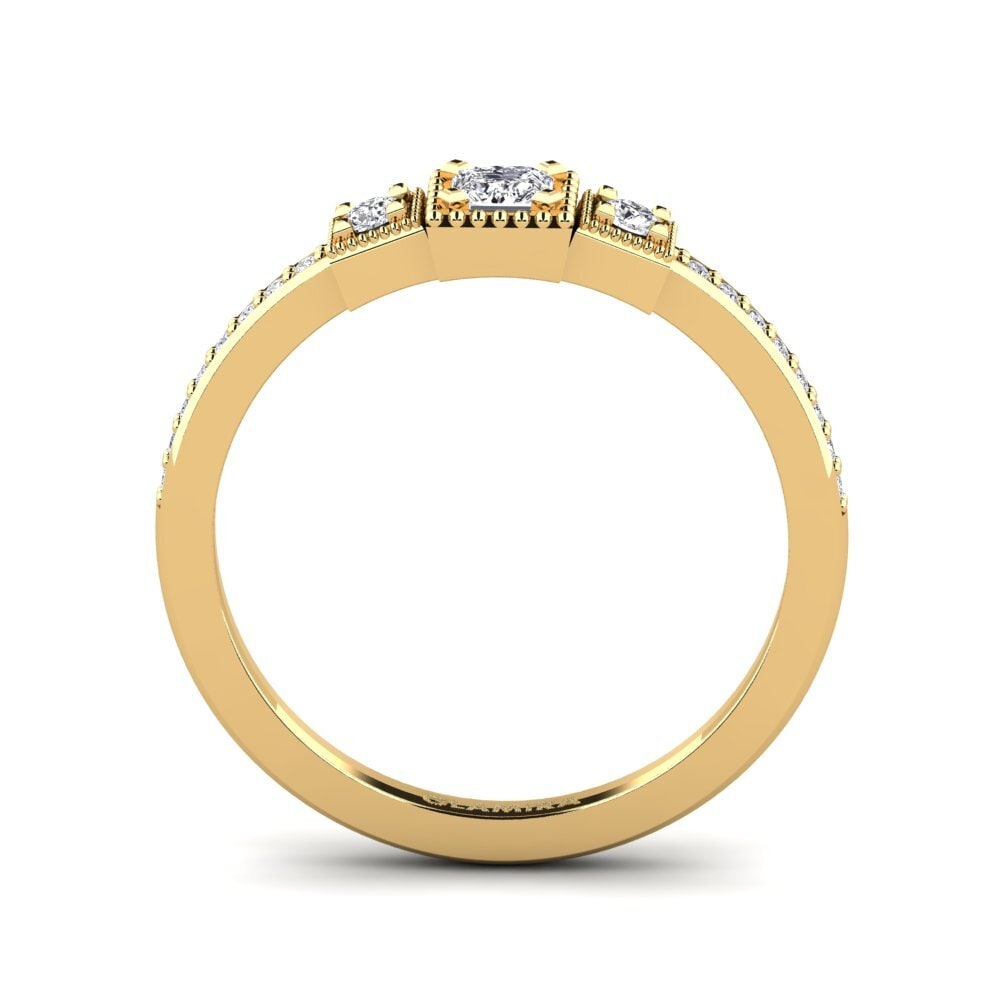Gelbgold 585 Prinzess Verlobungsring Electrique