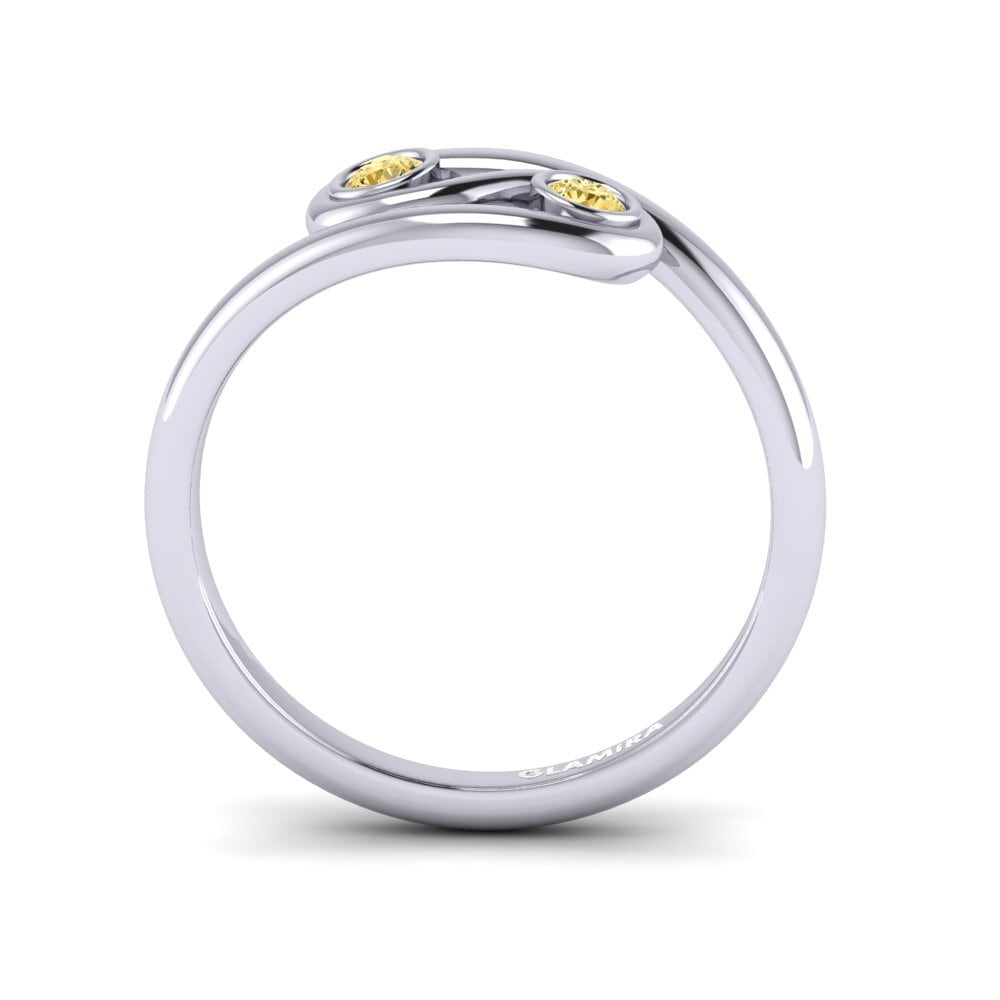 Diamante Amarelo Anel Emil