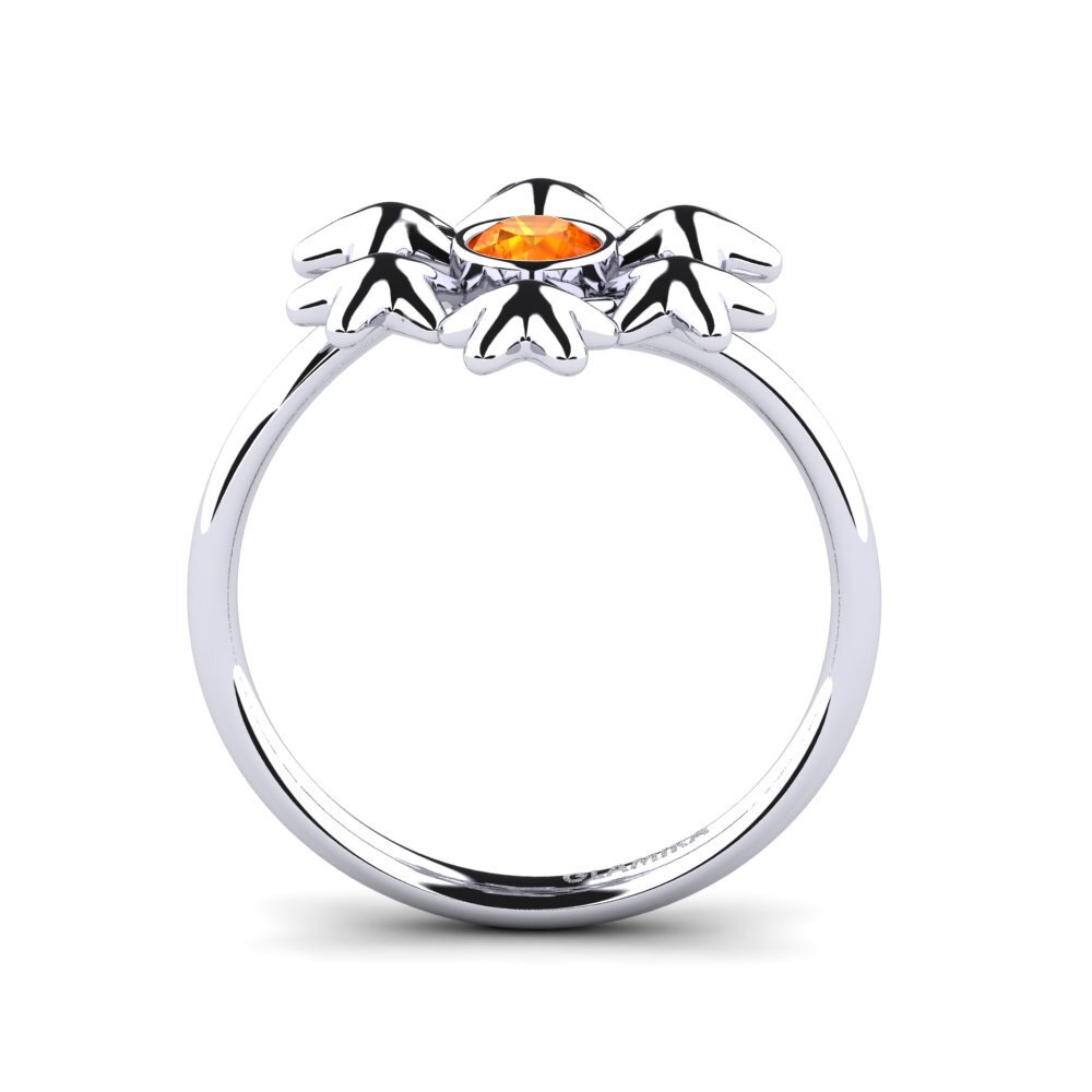 Zafiro Naranja Anillo Potenza