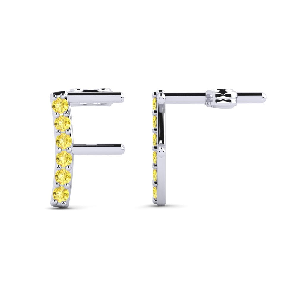 Yellow Sapphire Women's Earring Deviera F