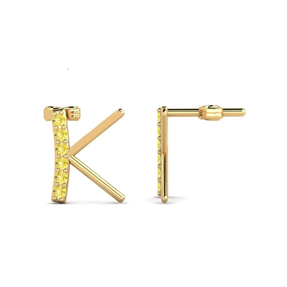 Yellow Sapphire Women's Earring Deviera K