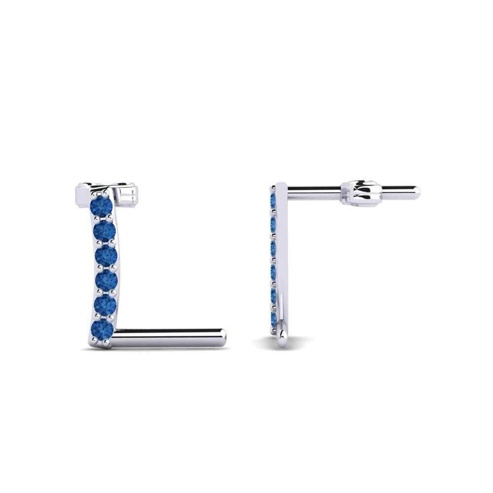Dark Blue Zirconia Women's Earring Deviera L