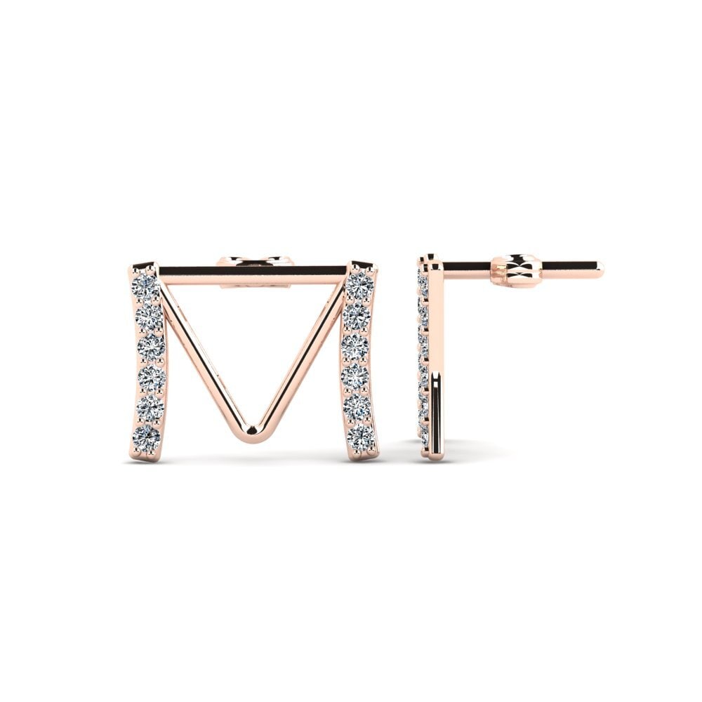 14ct Rose Gold Women's Earring Deviera M
