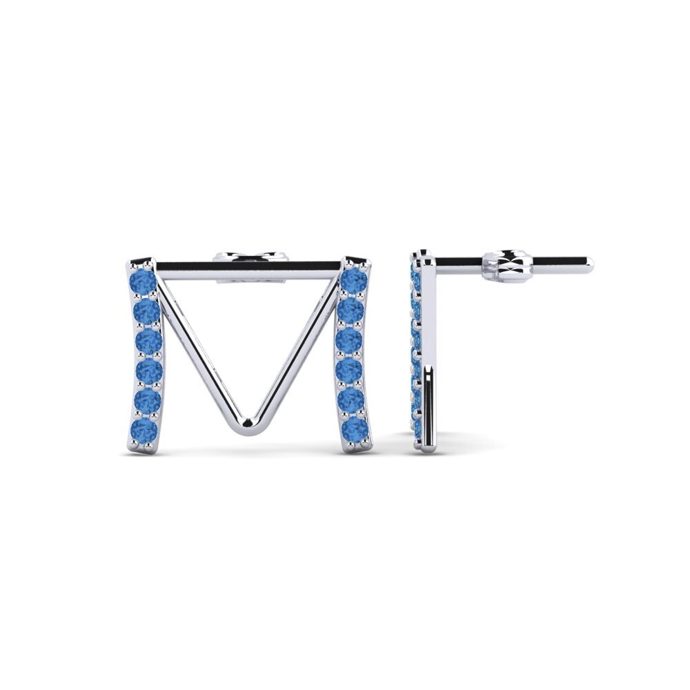 Dark Blue Zirconia Women's Earring Deviera M
