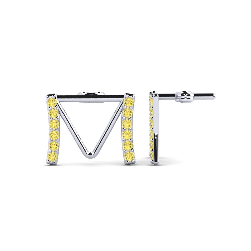 Yellow Sapphire Women's Earring Deviera M