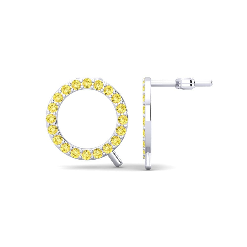 Yellow Sapphire Women's Earring Deviera Q