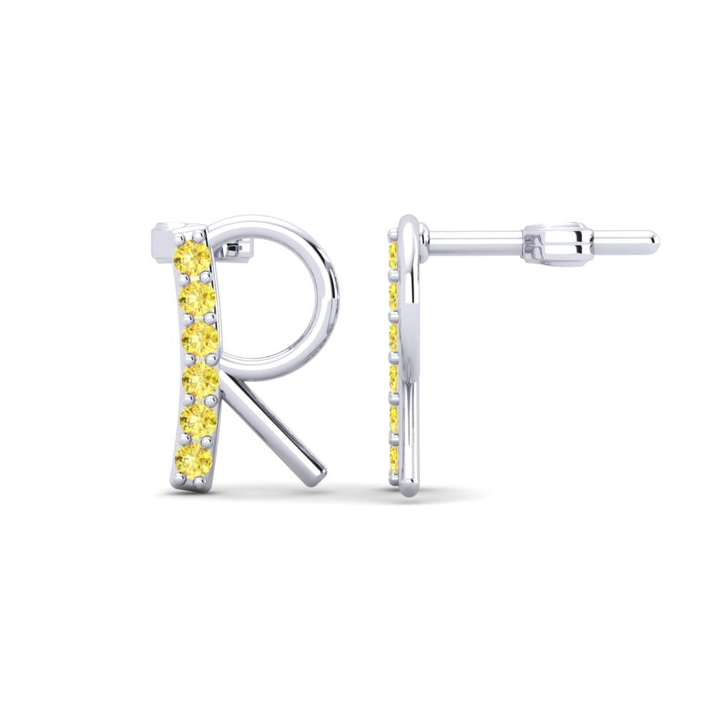 Yellow Sapphire Women's Earring Deviera R