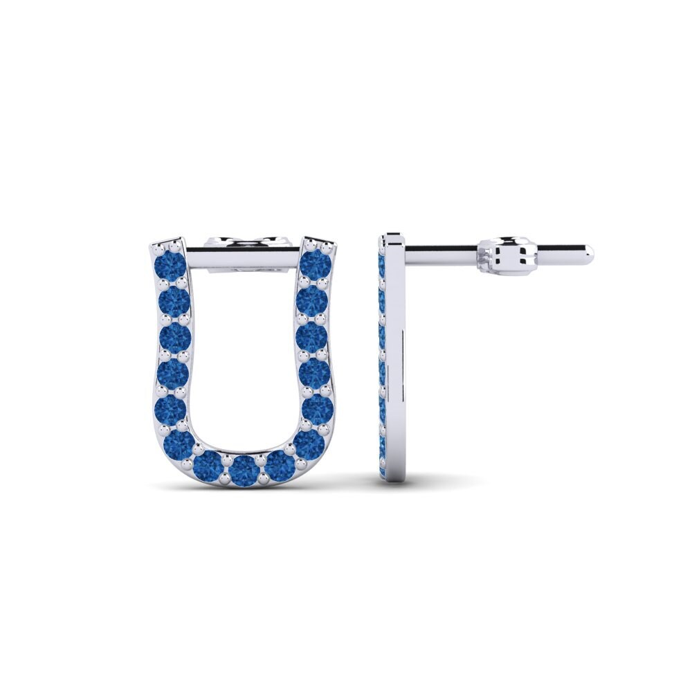 Dark Blue Zirconia Women's Earring Deviera U