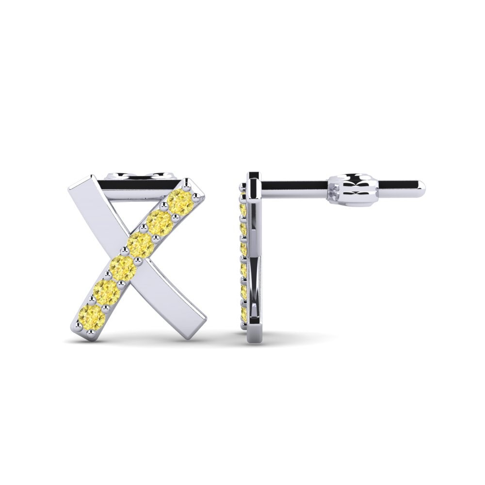 Yellow Sapphire Women's Earring Deviera X
