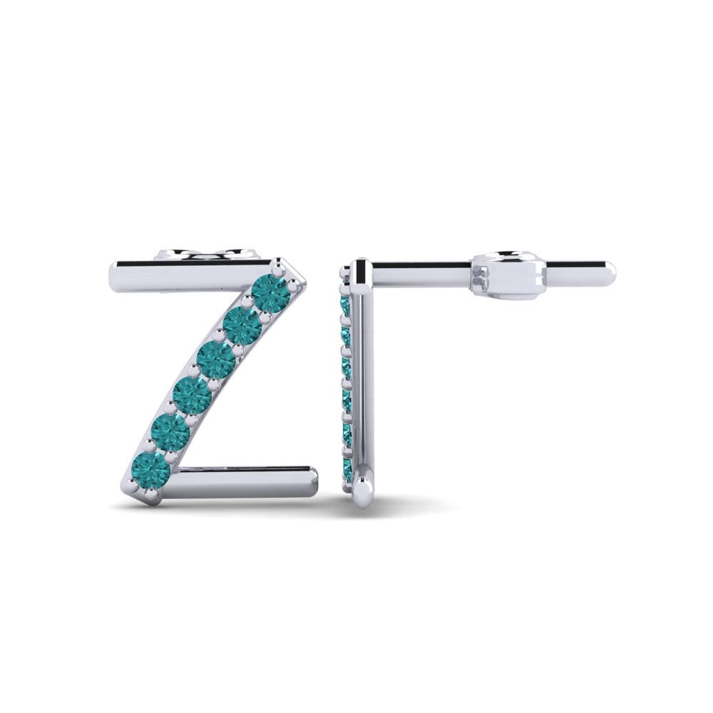 Blue Diamond Women's Earring Deviera Z