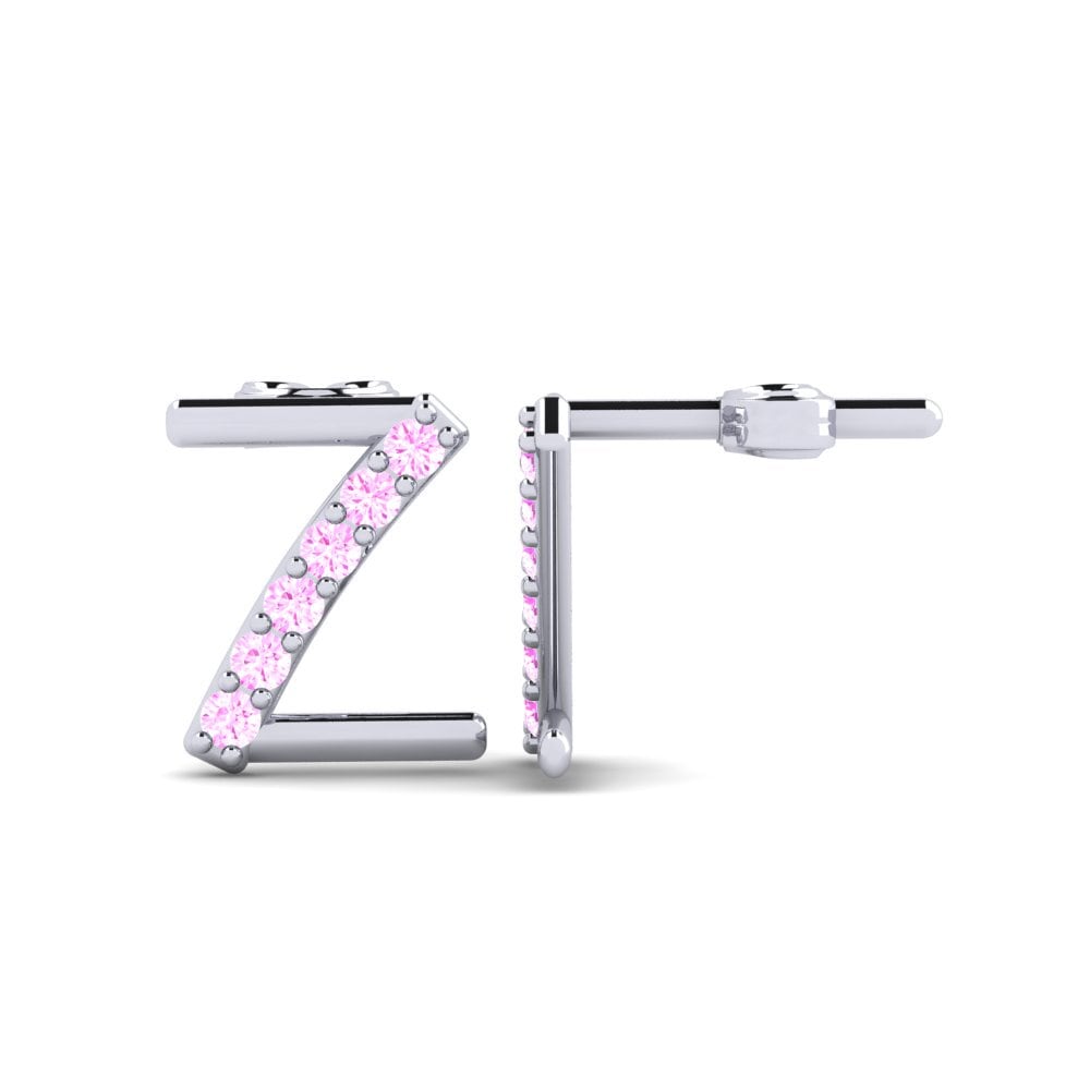Pink Sapphire Women's Earring Deviera Z