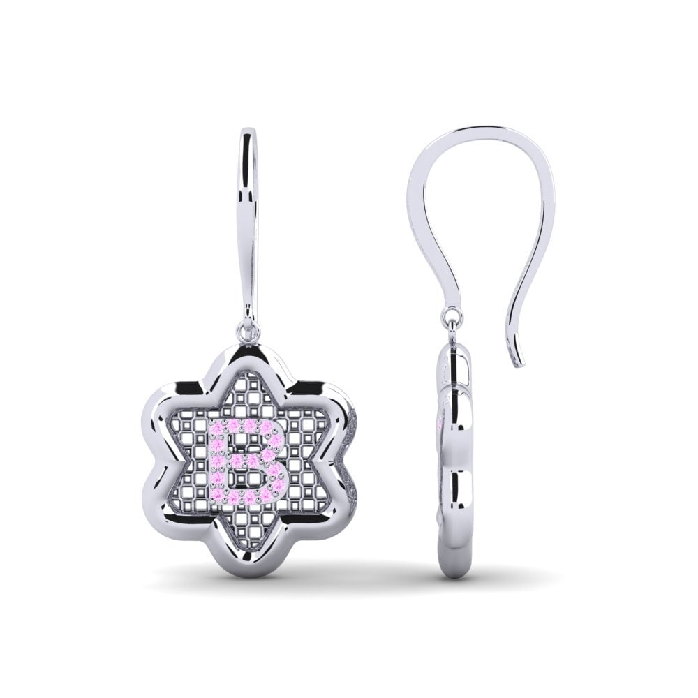 Pink Sapphire Women's Earring Girandole B