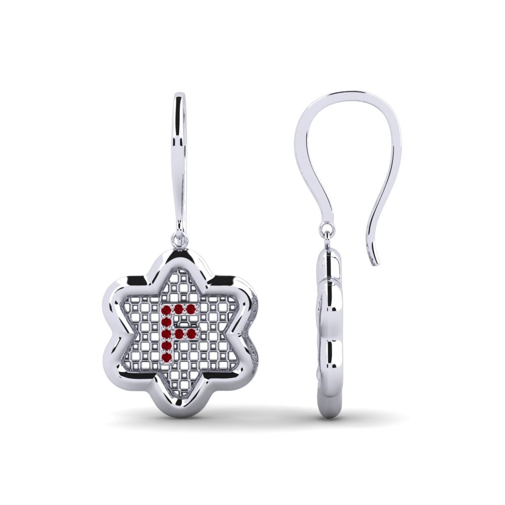 Red Zirconia Women's Earring Girandole F