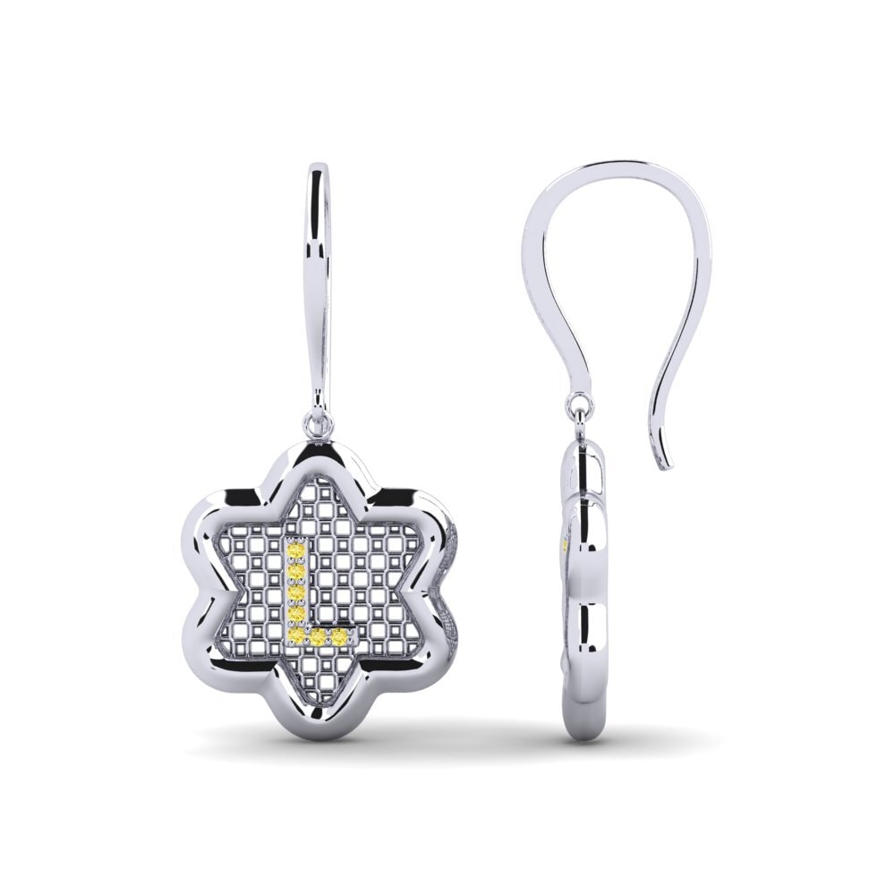 Yellow Sapphire Women's Earring Girandole L