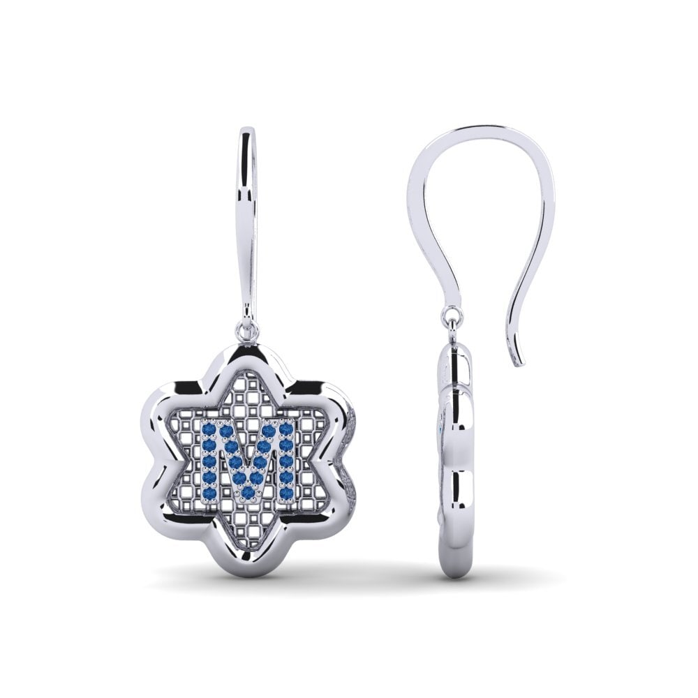 Dark Blue Zirconia Women's Earring Girandole M