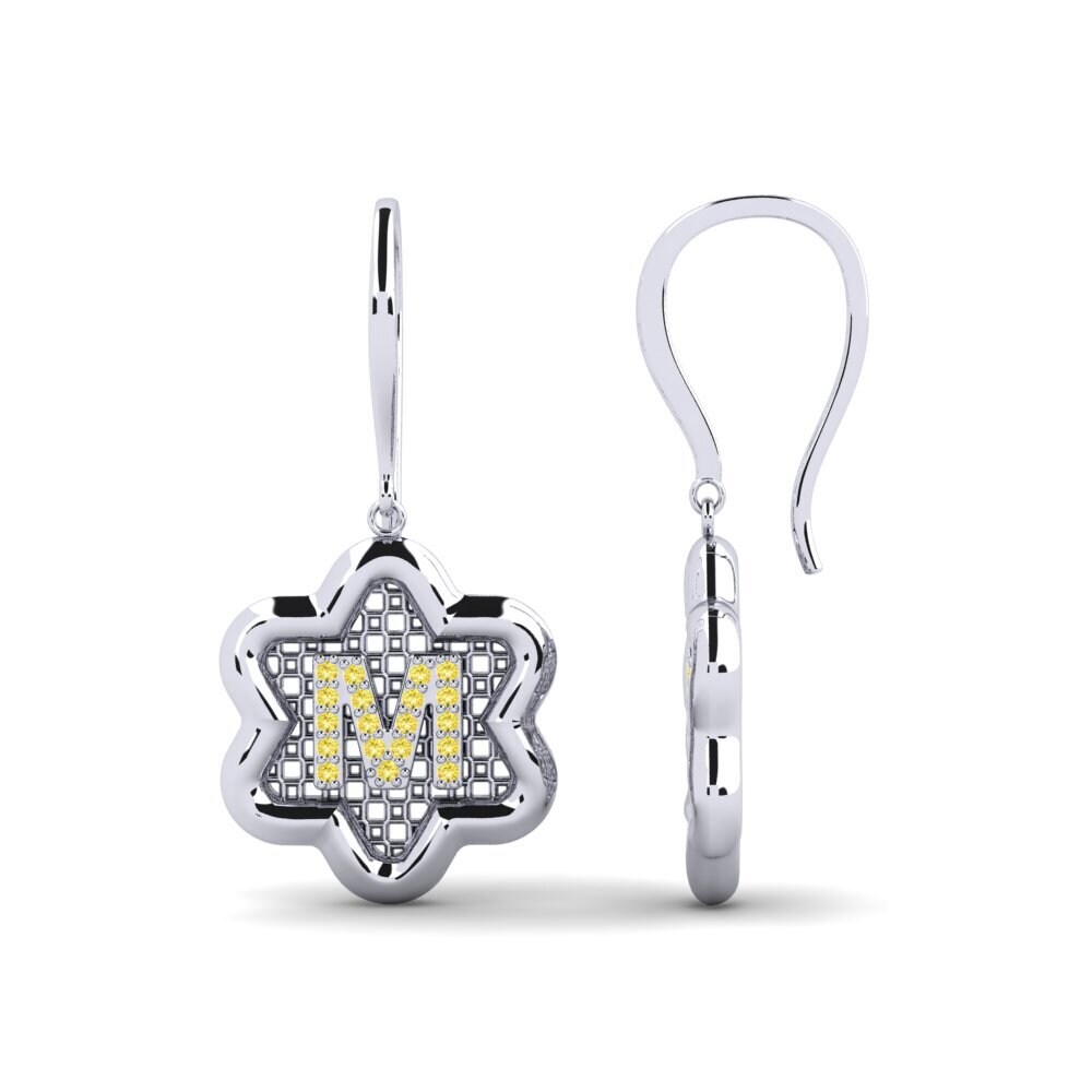 Yellow Sapphire Women's Earring Girandole M