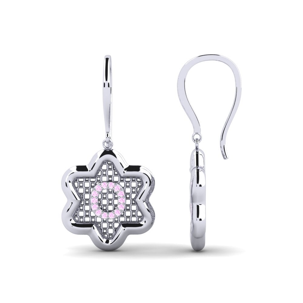 Pink Sapphire Women's Earring Girandole O