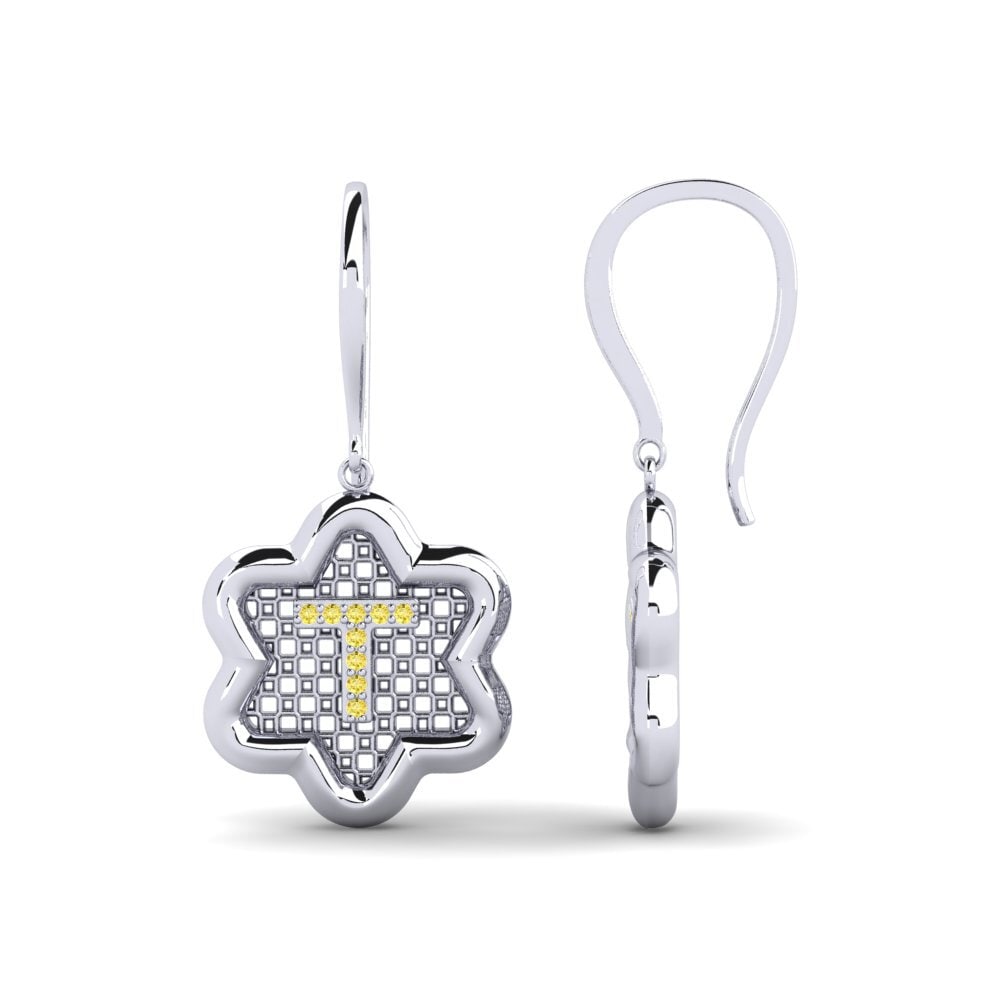 Yellow Sapphire Women's Earring Girandole T
