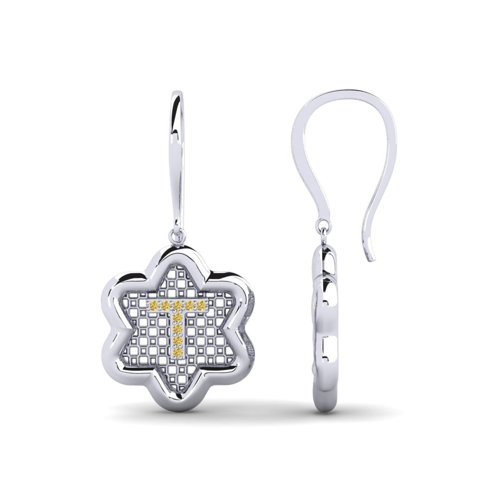 Yellow Diamond Women's Earring Girandole T