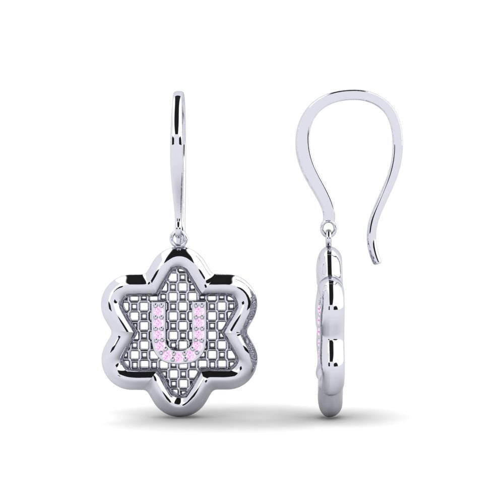 Pink Sapphire Women's Earring Girandole U