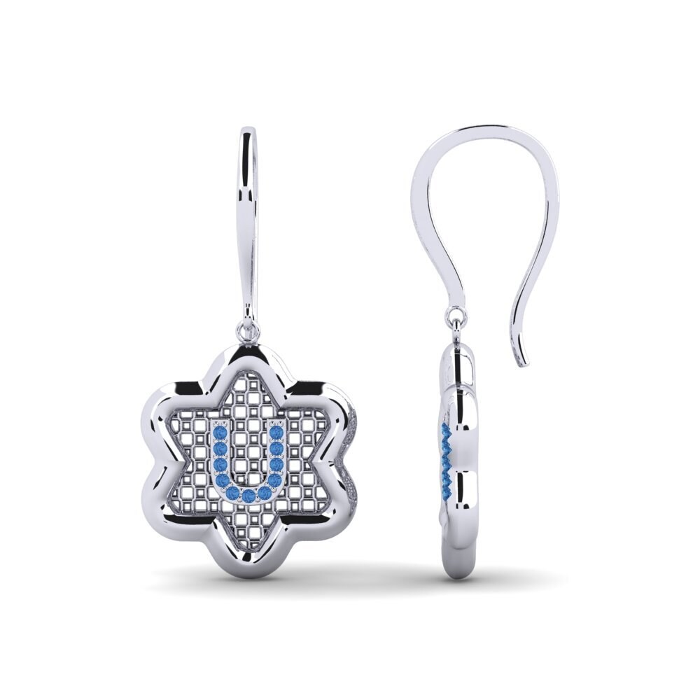 Dark Blue Zirconia Women's Earring Girandole U