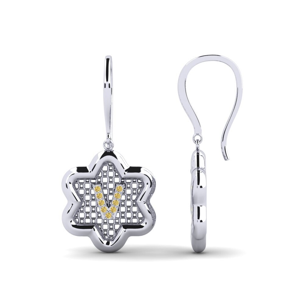 Yellow Diamond Women's Earring Girandole V
