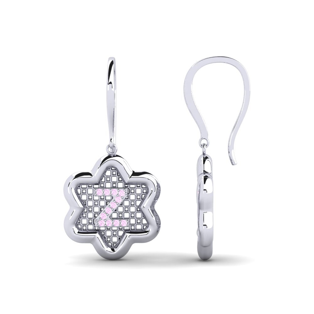 Pink Sapphire Women's Earring Girandole Z