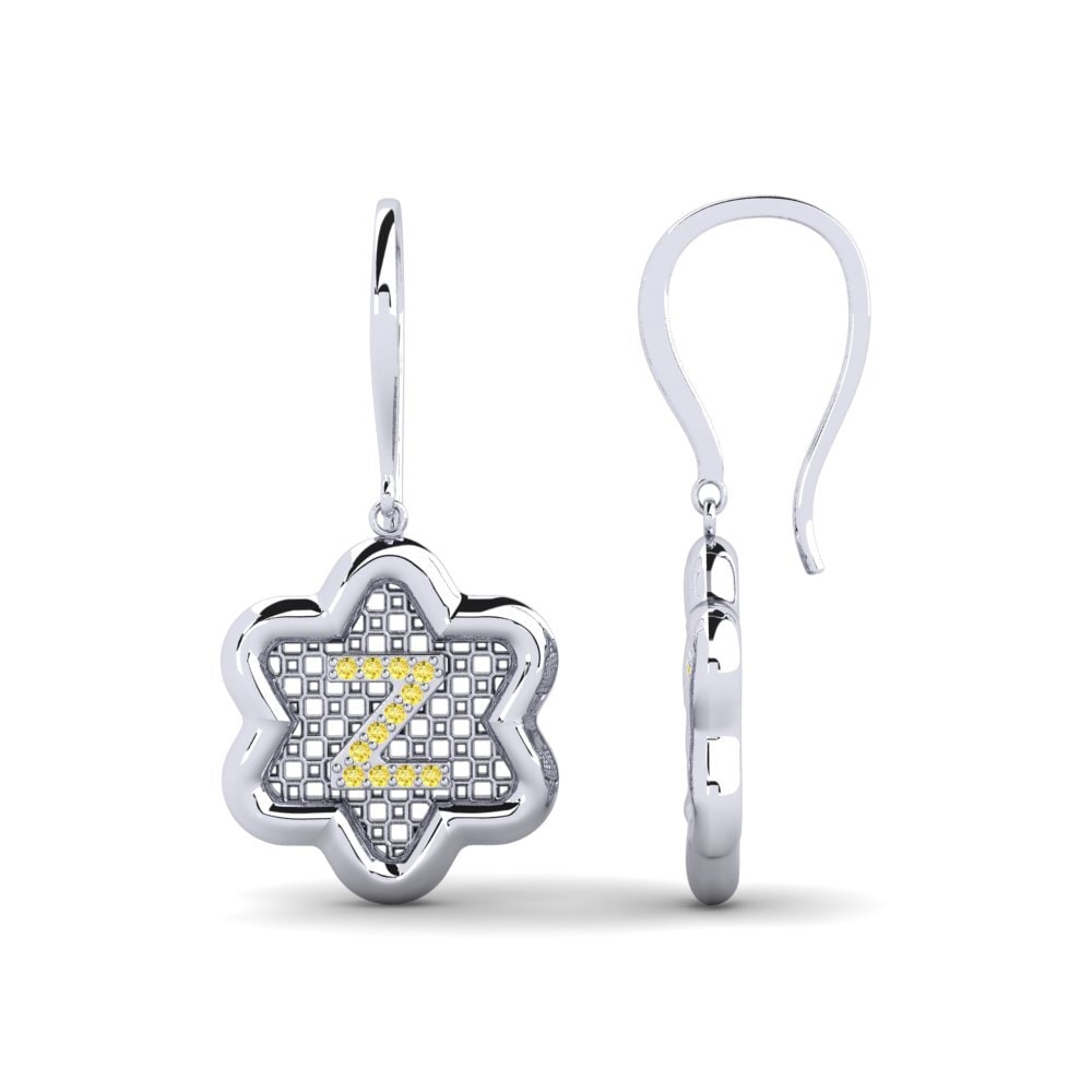 Yellow Sapphire Women's Earring Girandole Z