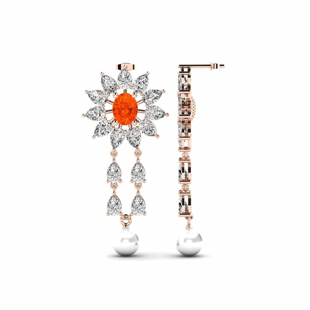 Boucle d'oreille femme Wynn Opale de Feu