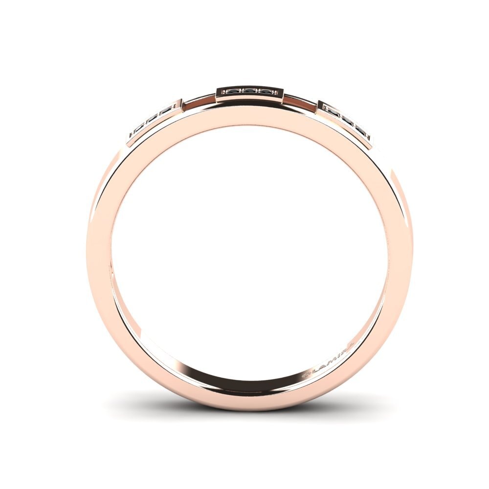 14ct Rose Gold Black Diamond Men's Ring Buizel