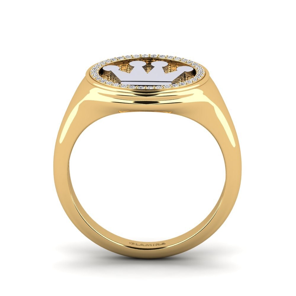 Anello Matrimonio Uomo In Argento 925 Placcato Oro Giallo 14k Con Moissanite 2 Carati (taglia 10)