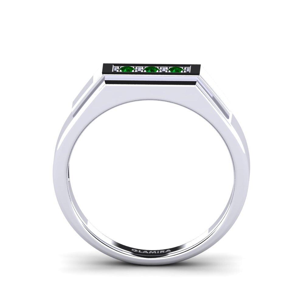 Circonita Verde Anillo de Hombre Plante