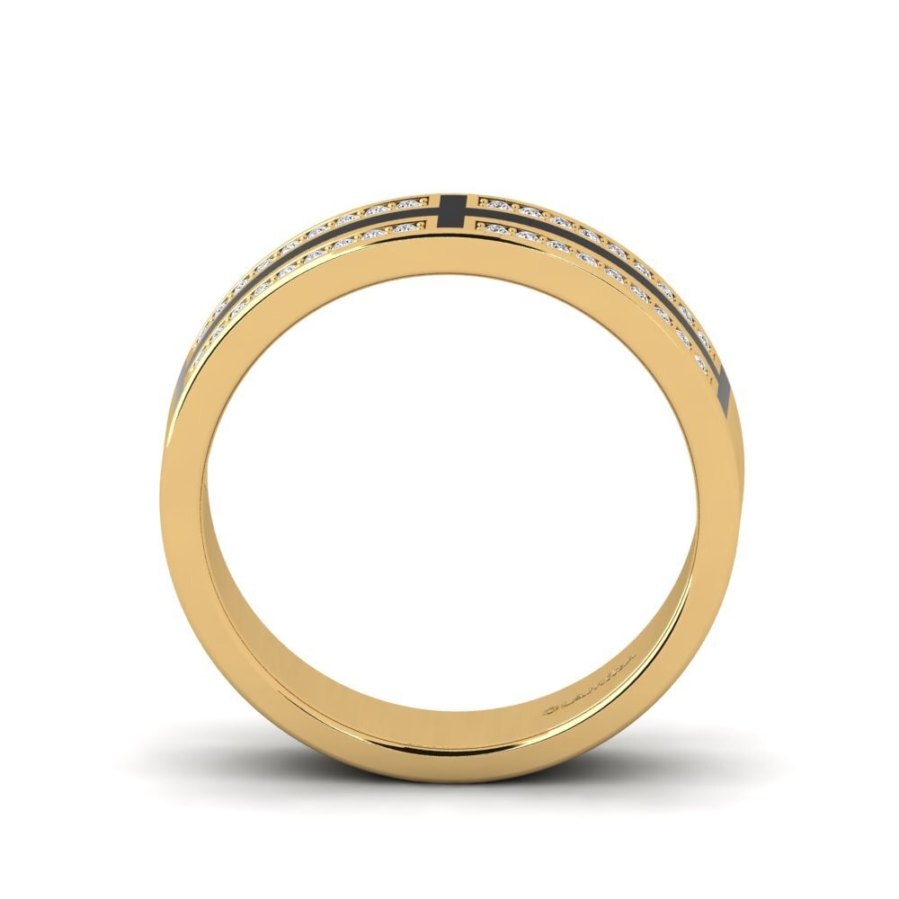 9ct Yellow Gold Diamond Men's Ring Surrett